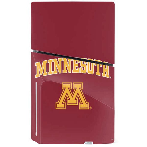 University of Minnesota Collegiate Text PS5 Slim Disk Bundle Skin