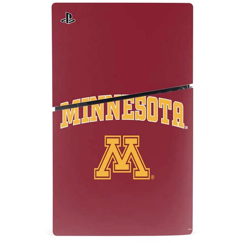 University of Minnesota Collegiate Text PS5 Slim Disk Console Skin