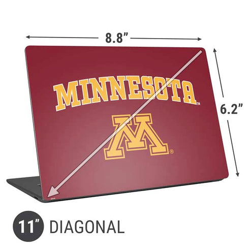 University of Minnesota Collegiate Text Universal Laptop 11in (8.8 x 6.2in) Skin