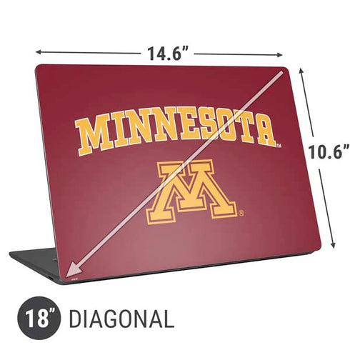 University of Minnesota Collegiate Text Universal Laptop 18in (14.6 x 10.6in) Skin