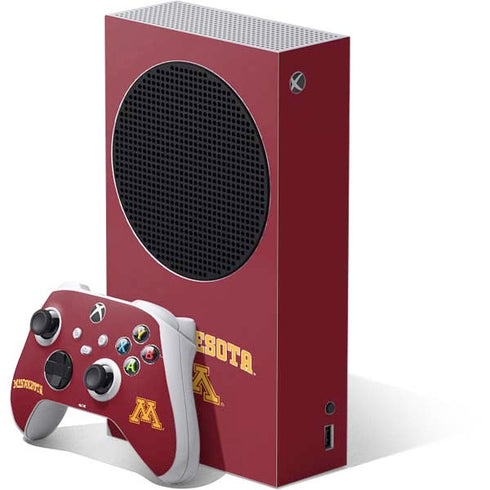 University of Minnesota Collegiate Text Xbox Series S Bundle Skin