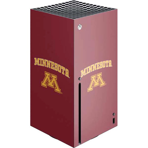 University of Minnesota Collegiate Text Xbox Series X Console Skin