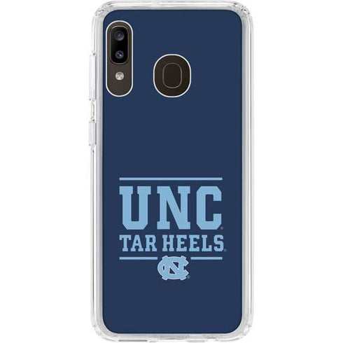 University of North Carolina Tar Heels Galaxy A20 Clear Case