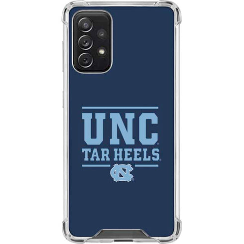 University of North Carolina Tar Heels Galaxy A72 5G Clear Case