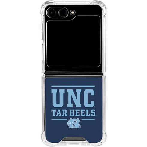University of North Carolina University of Tar Heels Galaxy Z Flip5 5G Clear Case
