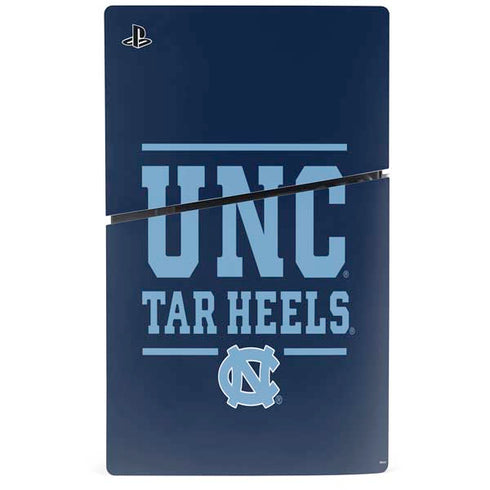 University of North Carolina University of Tar Heels PS5 Slim Disk Console Skin