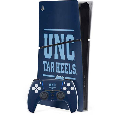 University of North Carolina University of Tar Heels PS5 Slim Digital Edition Bundle Skin