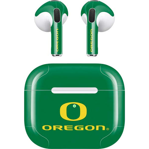 University of Oregon Yellow O with Text Apple AirPods (3rd Gen 2021) Skin