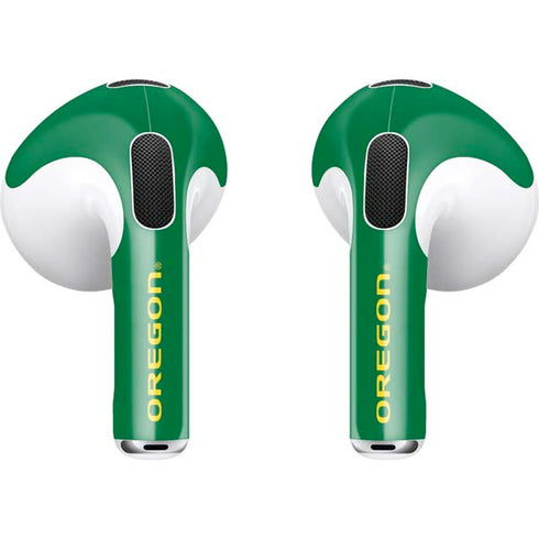 University of Oregon Yellow O with Text Apple AirPods (3rd Gen 2021) Skin