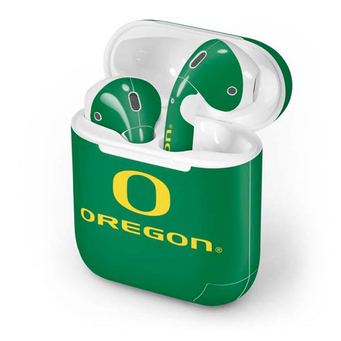 University of Oregon Yellow O with Text Apple AirPods Skin