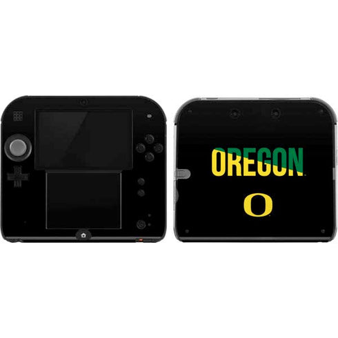 University of Oregon Split on Black Nintendo 2DS Skin