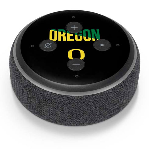 University of Oregon Split on Black Amazon Echo Dot Skin