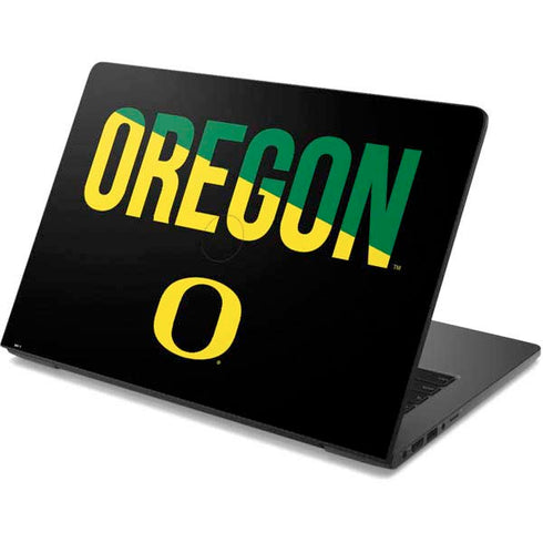 University of Oregon Split on Black Dell Chromebook Skin