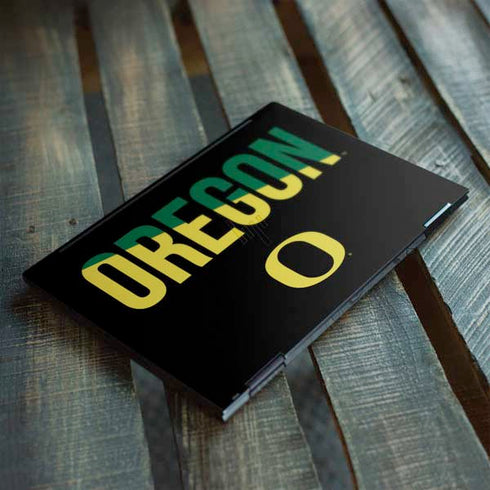 University of Oregon Split on Black HP Envy Skin