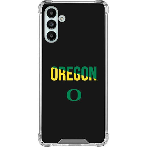 University of Oregon Split on Black Galaxy A13 5G Clear Case