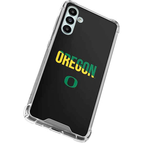 University of Oregon Split on Black Galaxy A13 5G Clear Case