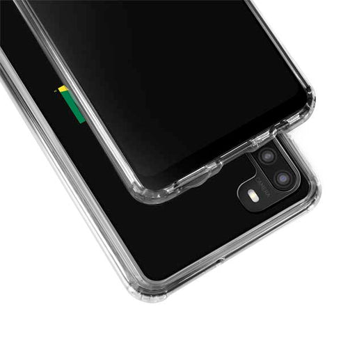 University of Oregon Split on Black Galaxy A21 Clear Case
