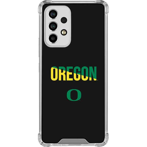 University of Oregon Split on Black Galaxy A33 5G Clear Case