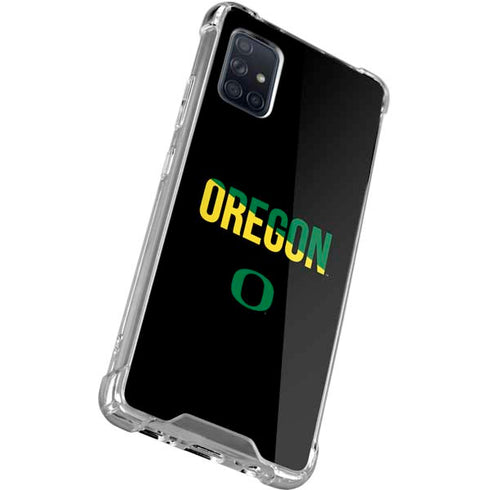 University of Oregon Split on Black Galaxy A51 5G Clear Case