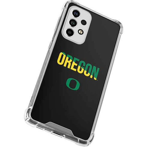 University of Oregon Split on Black Galaxy A53 5G Clear Case