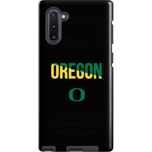 University of Oregon Split on Black Galaxy Note 10 Pro Case