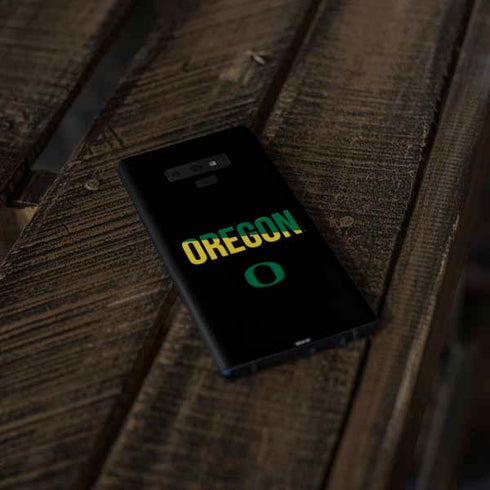 University of Oregon Split on Black Galaxy Note 9 Skin