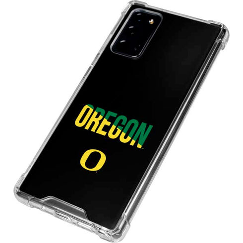 University of Oregon Split on Black Galaxy Note20 5G Clear Case