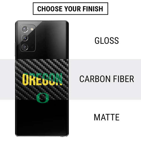 University of Oregon Split on Black Galaxy Note20 5G Skin