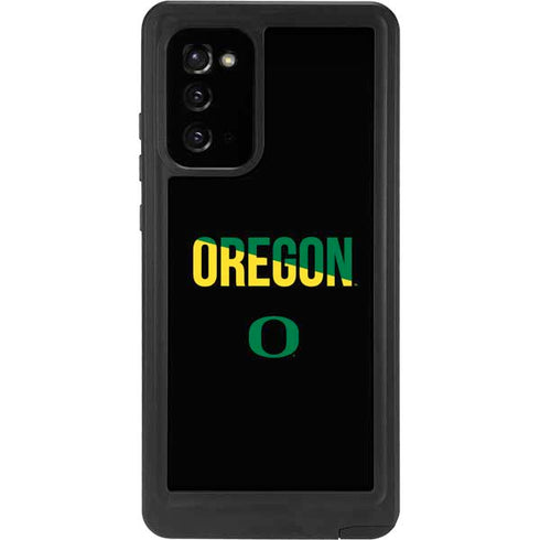 University of Oregon Split on Black Galaxy Note20 5G Waterproof Case