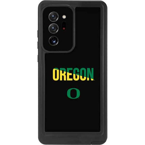 University of Oregon Split on Black Galaxy Note20 Ultra 5G Waterproof Case