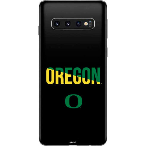 University of Oregon Split on Black Galaxy S10 Skin