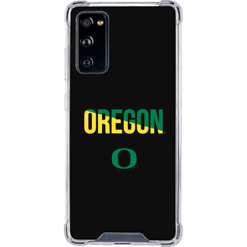 University of Oregon Split on Black Galaxy S20 FE Clear Case