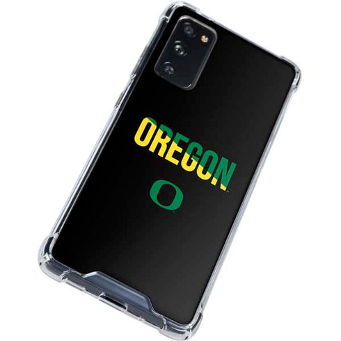 University of Oregon Split on Black Galaxy S20 FE Clear Case