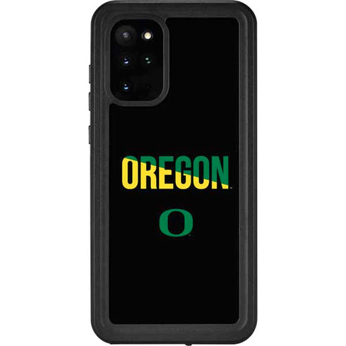 University of Oregon Split on Black Galaxy S20 Plus Waterproof Case