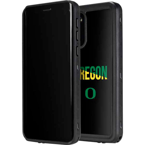 University of Oregon Split on Black Galaxy S20 Plus Waterproof Case