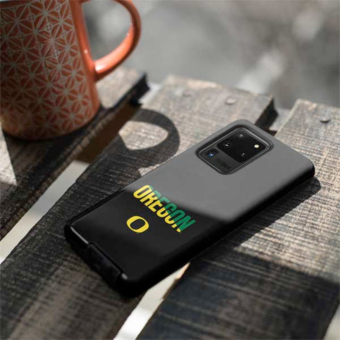 University of Oregon Split on Black Galaxy S20 Ultra 5G Pro Case