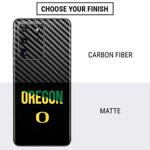 University of Oregon Split on Black Galaxy S20 Ultra 5G Skin