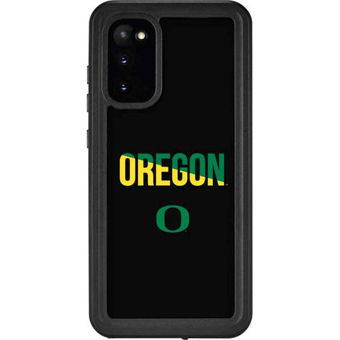 University of Oregon Split on Black Galaxy S20 Waterproof Case