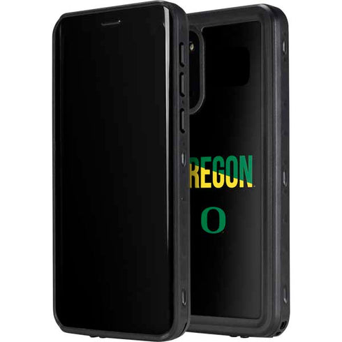 University of Oregon Split on Black Galaxy S20 Waterproof Case
