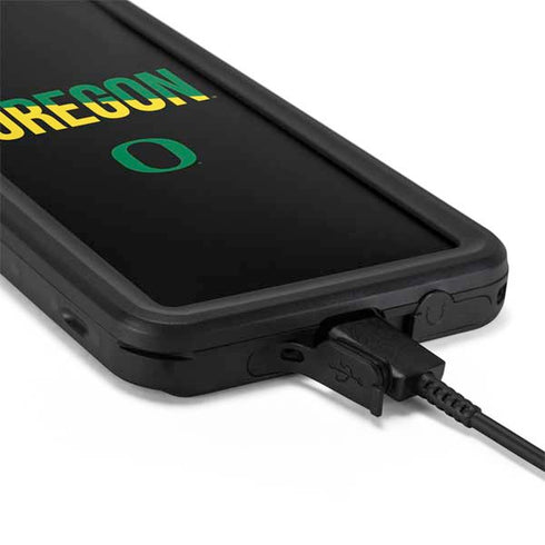 University of Oregon Split on Black Galaxy S20 Waterproof Case