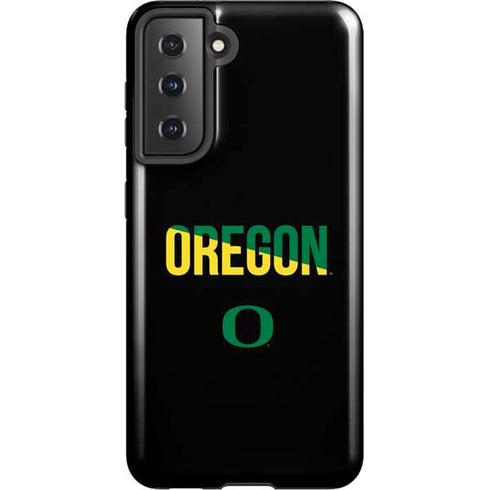 University of Oregon Split on Black Galaxy S21 5G Pro Case