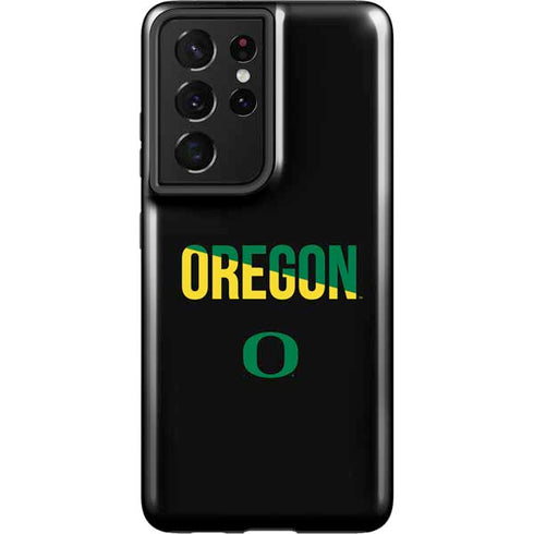 University of Oregon Split on Black Galaxy S21 Ultra 5G Pro Case
