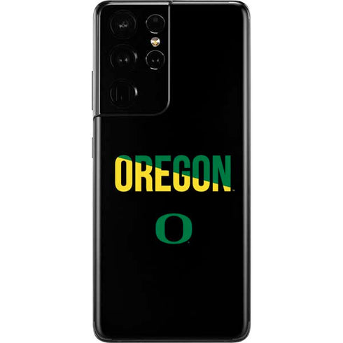 University of Oregon Split on Black Galaxy S21 Ultra 5G Skin