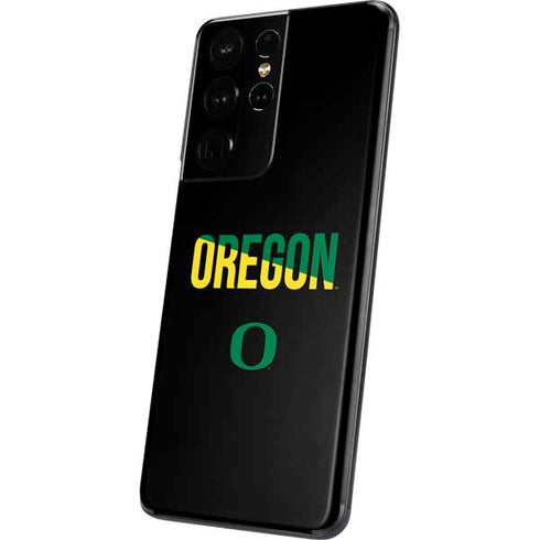University of Oregon Split on Black Galaxy S21 Ultra 5G Skin