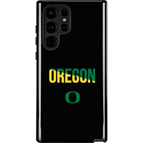 University of Oregon Split on Black Galaxy S22 Ultra Pro Case
