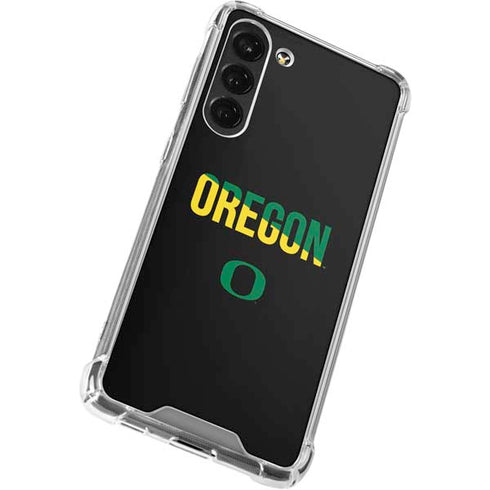 University of Oregon Split on Black Galaxy S23 Plus Clear Case