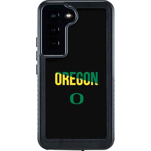 University of Oregon Split on Black Galaxy S23 Waterproof Case