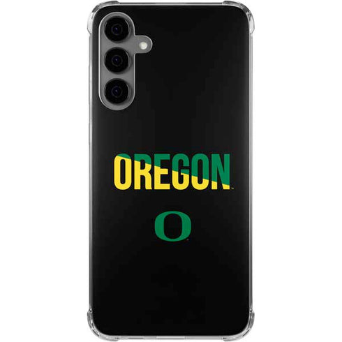 University of Oregon Split on Black Galaxy S24 Plus Clear Case