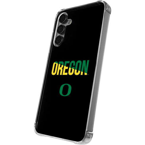 University of Oregon Split on Black Galaxy S24 Plus Clear Case