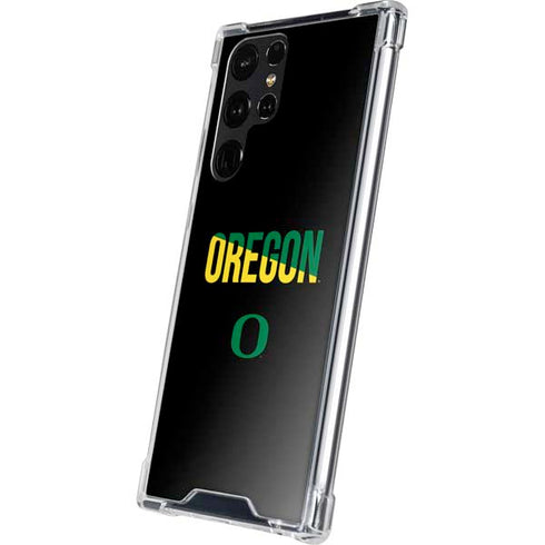 University of Oregon Split on Black Galaxy S24 Ultra Clear Case